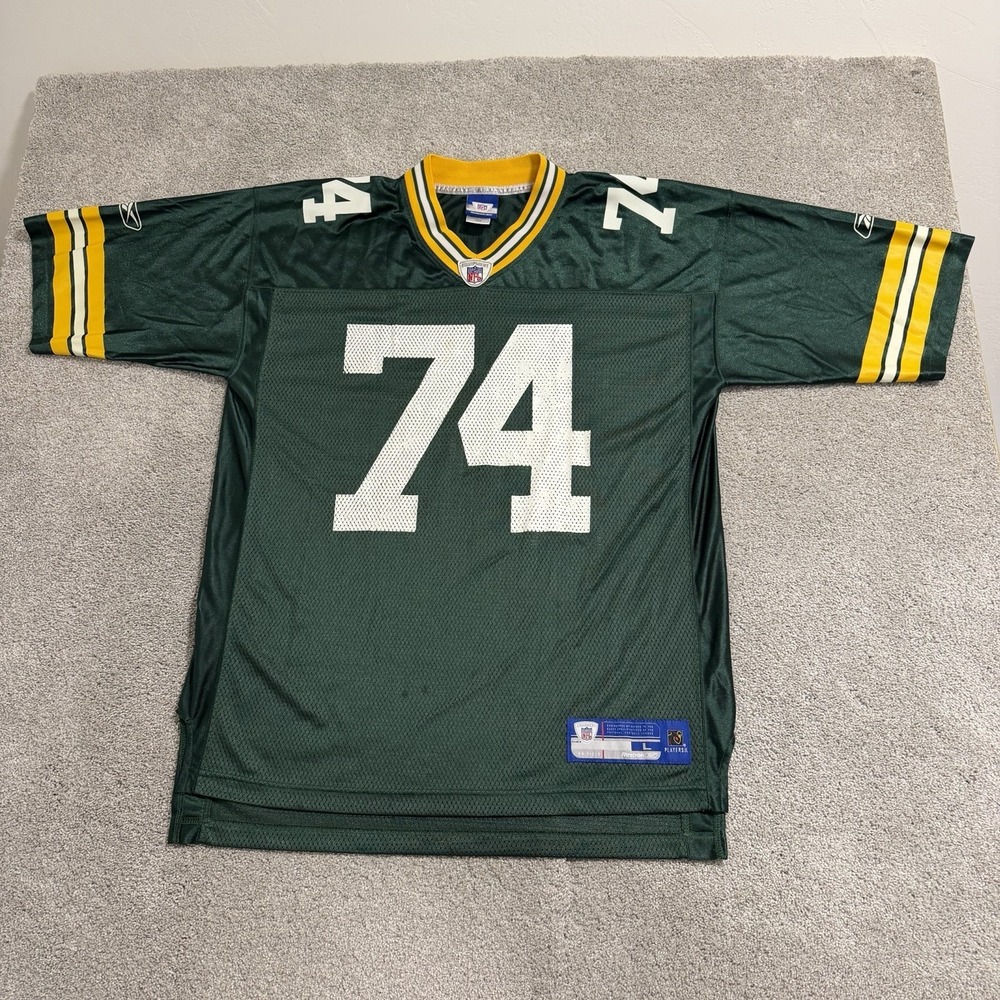 Reebok Aaron Kampman Green Bay Packers Jersey Mens L‎ NFL Football Home On Field